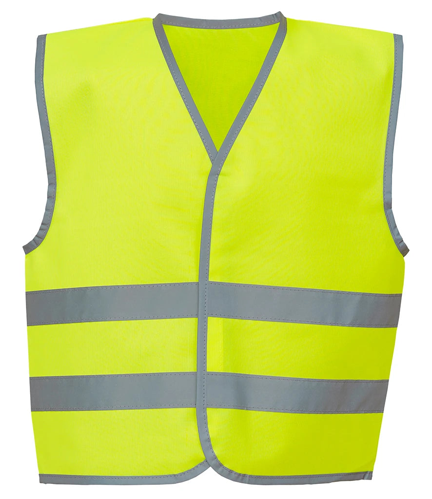 Yoko Hi-Vis YK106B Kids Two Band Waistcoat