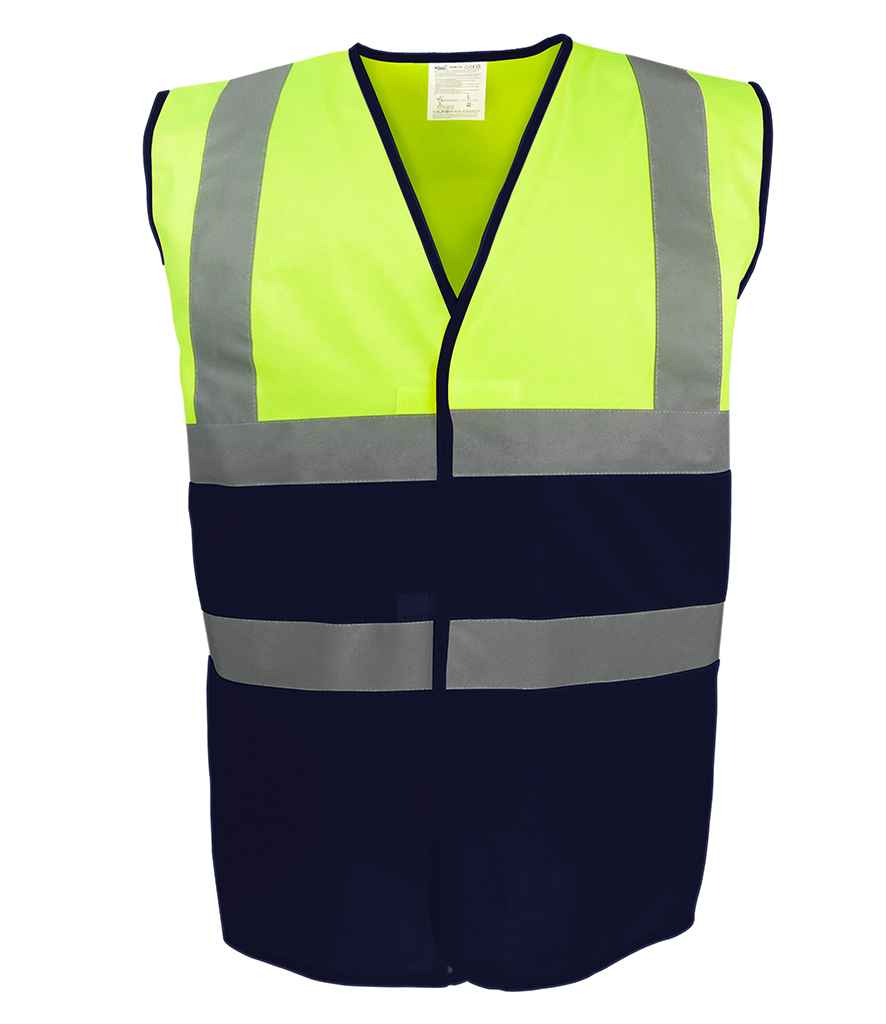 Yoko Hi-Vis YK111 Two Tone Waistcoat