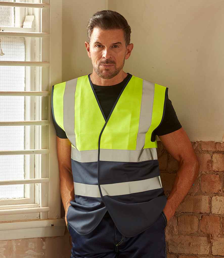 Yoko Hi-Vis YK111 Two Tone Waistcoat