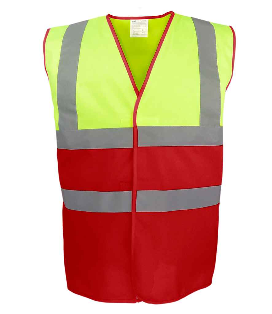 Yoko Hi-Vis YK111 Two Tone Waistcoat