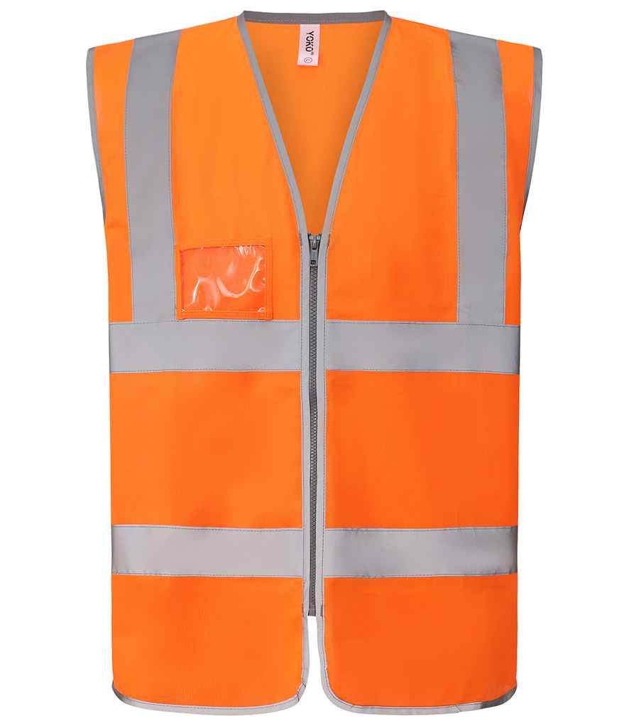 Yoko Hi-Vis YK113 Zip ID Two Band & Braces Waistcoat
