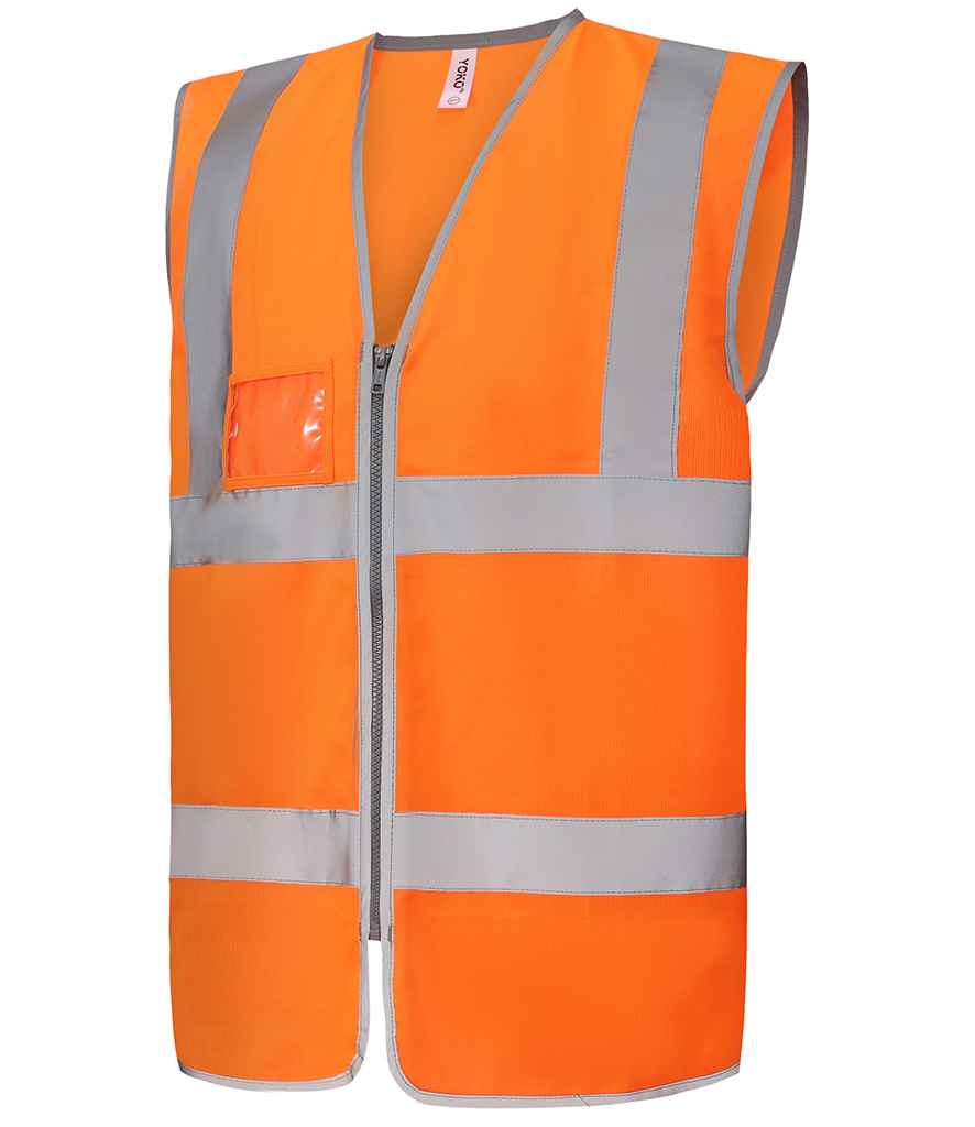 Yoko Hi-Vis YK113 Zip ID Two Band & Braces Waistcoat