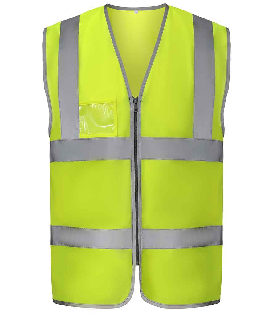 Yoko Hi-Vis YK113 Zip ID Two Band & Braces Waistcoat