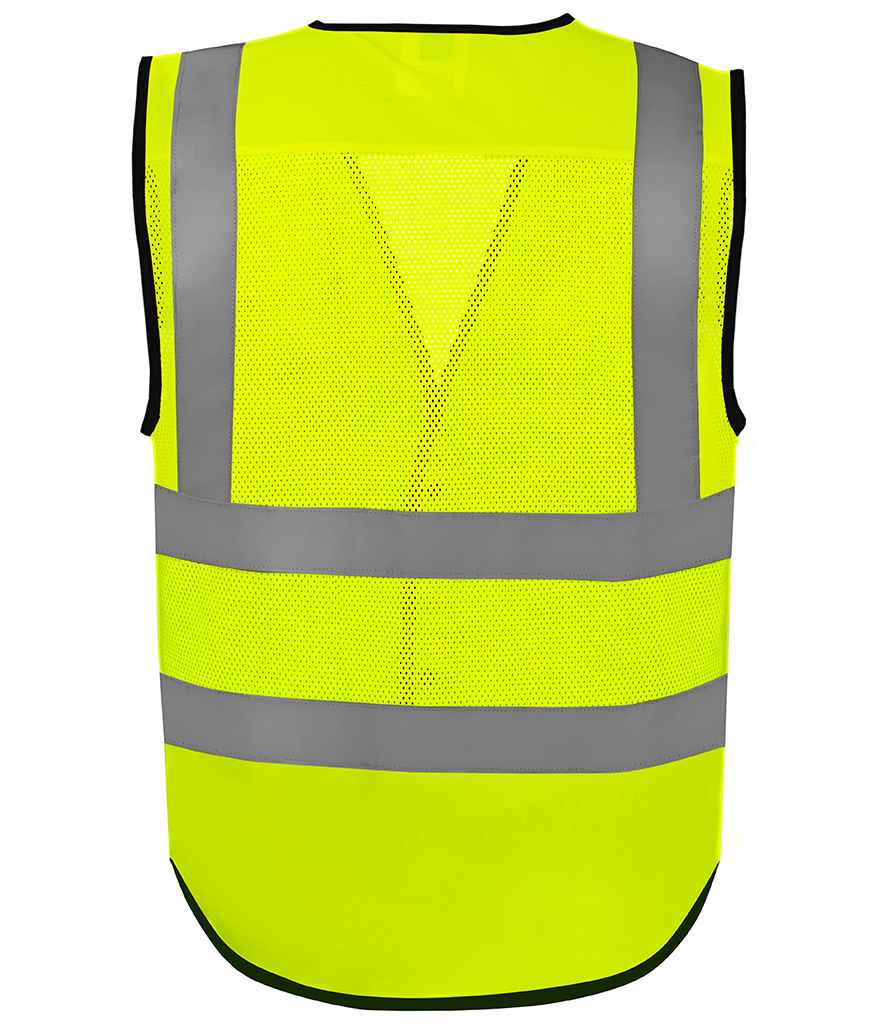 Yoko Hi-Vis YK114 Open Mesh Button Waistcoat