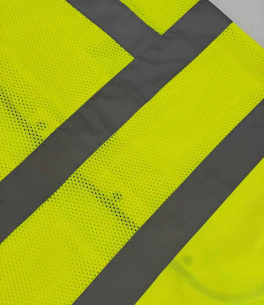 Yoko Hi-Vis YK114 Open Mesh Button Waistcoat