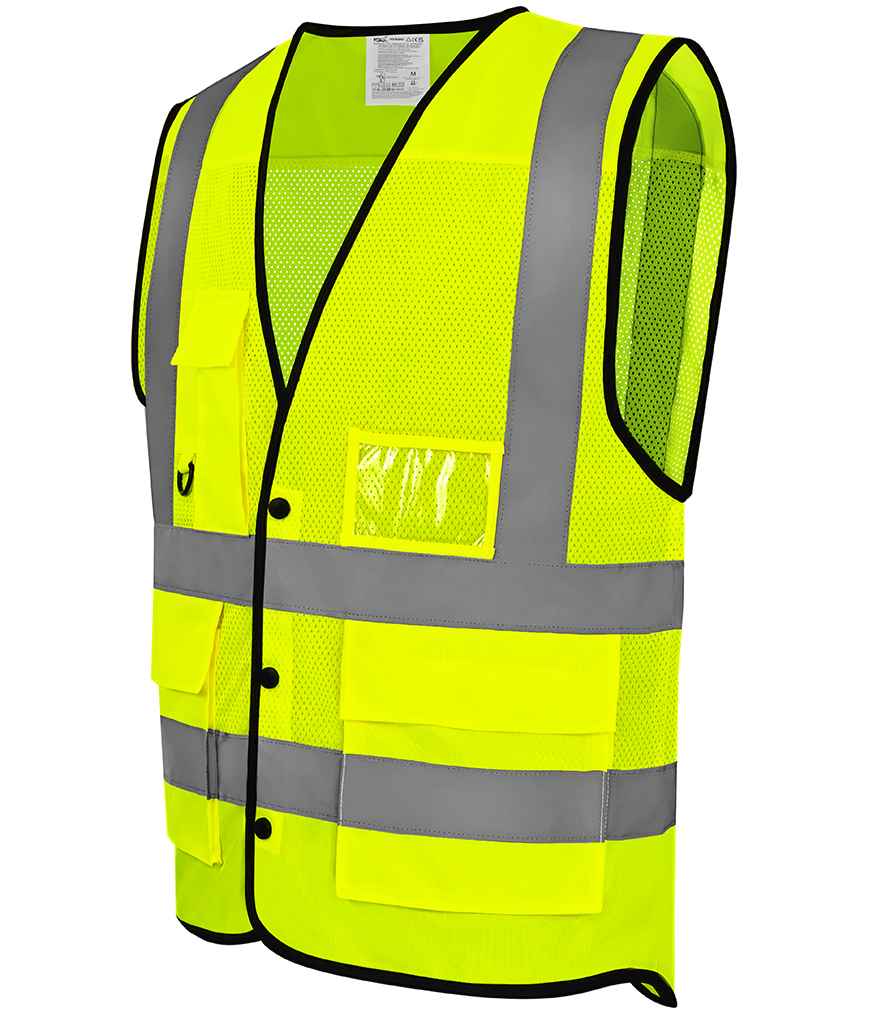 Yoko Hi-Vis YK114 Open Mesh Button Waistcoat