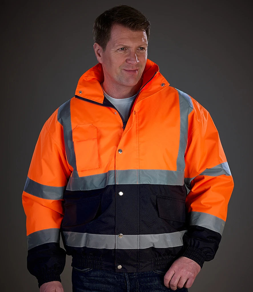 Yoko Hi-Vis Two Tone YK201 Bomber Jacket