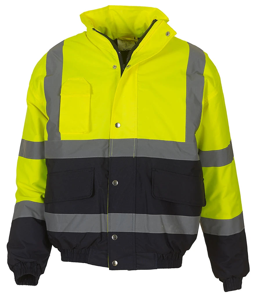 Yoko Hi-Vis Two Tone YK201 Bomber Jacket