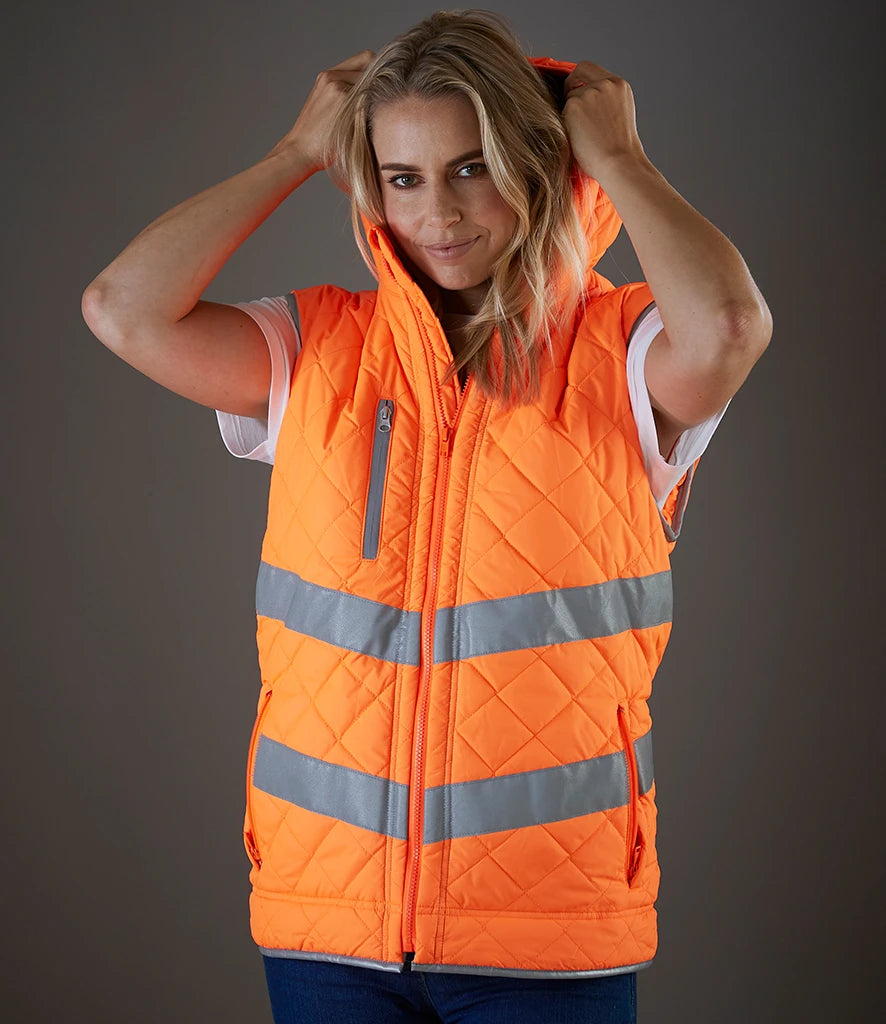 Yoko Hi-Vis YK216 Kensington Hooded Gilet